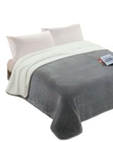 FRAZADA CON CHIPORRO PLAZA Y MEDIA 150X200 Gris