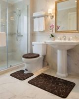 SET DE BAÑO DE MARMOL ATERCIOPELADOS 3 PIEZAS