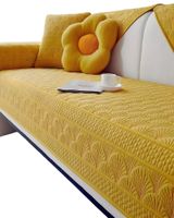 PACK DE 5 FUNDAS PARA SOFA CON DISEÑO DE OSTRA AMARILLO