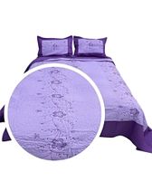 CUBRECAMA COLCHA QUILT DE VERANO PLAZA Y MEDIA BORDADO A6