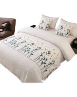 Piecera Bordada para Cama - Sin Fundas de Cojín D1