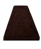 Pasillera alfombra peluda liviana 70x150 ultra suave CAFÉ