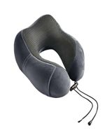 Cómoda Almohada De Cuello Viaje tela magnetica gris