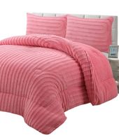 CUBRECAMA GRUESO PARA INVIERNO KING - SUPER KING ROSA