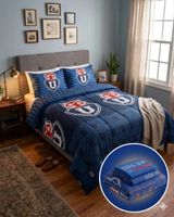 Set Dormitorio U. de Chile Plumón + Juego de Sábanas 2 Plazas