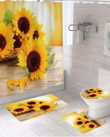 Juego 5 piezas con Cortina de baño de Tela Poliéster y  Forro de Ducha de Plástico J-21