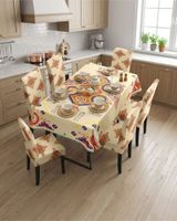 Juego De Mantel Antimanchas 140x220 + 6 Fundas De Silla 07