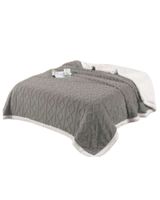 Frazada Manta Polar Sherpa Térmica Plaza y media gris