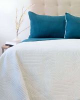 Cubrecama Quilt Hotpress Liso Bicolor 2 Plazas Doral M02