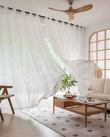 Pack de Visillo transparente con textura 140x230cm v01