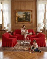 Juego de Fundas Cubre Sillon Turcas 3-1-1 con Textura de Burbuja m2