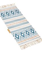 JUEGO DE 2 BAJADA DE CAMA ALFOMBRA DE LINO 60X130cm TH05