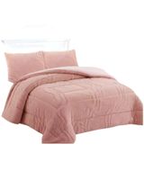 CUBRECAMA DISEÑO 2025 CON CHIPORRO SUPER KING 250 CM X 270 CM ROSA *1