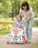 Caminador musical multifuncional 6 en 1 rosado