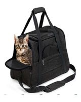 Bolso Transportador Respirable de Mascota Para Perro y Gato (Negro)