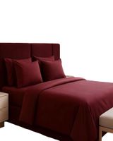 JUEGO DE SABANA PLAZA Y MEDIA 200 HILOS BURDEO