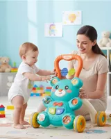 Andador y Mesa Didáctica 2 en 1 con Diseño de Osito verde