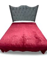 Mantas Frazada de Plush con Chiporro 2 plazas burdeo