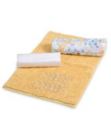 Juego Set de Baño en Caja 4 Piezas Cortina con Alfombra Mashini  A01