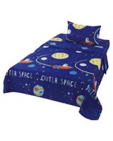 Juego de Sabanas de verano Planeta Astronauta Infantil 1 plaza