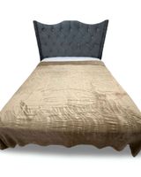 Mantas Frazada de Plush con Chiporro 2 plazas beige