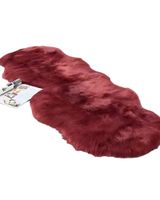 ALFOMBRAS DECORATIVAS IMITACION PIEL DE CONEJO BURDEO