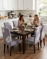 JUEGOS DE 6 FUNDAS PARA SILLAS  CON DISEÑO ELASTICO M23