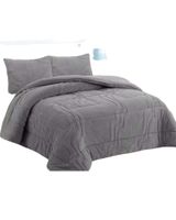 CUBRECAMA DISEÑO 2025 CON CHIPORRO SUPER KING 250 CM X 270 CM GRIS