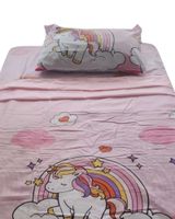 SABANA INFANTIL PLAZA Y MEDIA UNICORNIO NIÑA