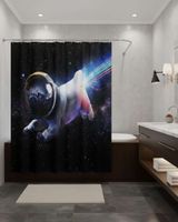 Cortina de Baño Tela Género + Forro Impermeable c14