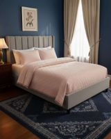 Cobertores de Verano-Primavera con Diseño de Pompon (plaza y media) rosa