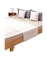 Set de Pieceras Plush + Fundas de Cojin 45×45 blanco