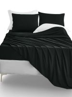 JUEGO DE SABANAS 210 HILOS DORAL 2 PLAZAS NEGRO