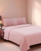 Sábana de Polar Ultra Suave Máxima Calidez y Confort Rosa 1,5 plazas