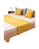 Set de Pieceras Plush + Fundas de Cojin 45×45 amarillo