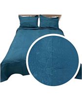 CUBRECAMA COLCHA QUILT DE VERANO 2 PLAZAS BORDADO A1