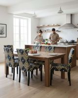 JUEGOS DE 6 FUNDAS PARA SILLAS  CON DISEÑO ELASTICO M19