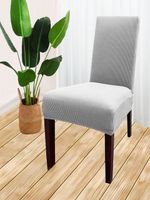 PACK DE 6 FUNDAS CUBRE SILLAS DE COMEDOR GRIS PLATA