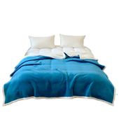 FRAZADA OTOÑO INVIERNO CON CHIPORRO 1.5 PLAZA AZUL