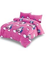 COBERTOR DE INVIERNO DISEÑO UNICORNIO CON ARCOIRIS PLUSH CON CHIPORRO PLAZA Y MEDIA S42