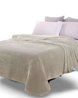 MANTAS PLUHS  BEIGE PLAZA Y MEDIA