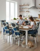 JUEGOS DE 6 FUNDAS PARA SILLAS CON DISEÑO ELASTICO M30