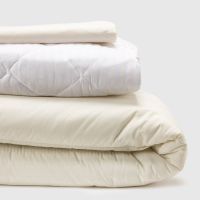 COMBO 35 PLUMON BICOLOR BEIGE BLANCO 1.5 PLAZAS