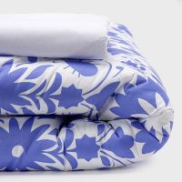 COMBO 41 PLUMON MEXICO REVERSIBLE AZUL 2 PLAZAS