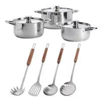 Set Bateria de Cocina 10 Piezas Acero Inoxidable COC11