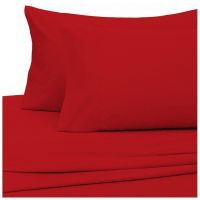 Sábana ArtHome - 1,5 Plazas - Rojo -144 Hilos