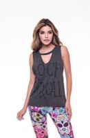 POLERA SM CHOKER ROCK  LETTERS  GRAY RC-1