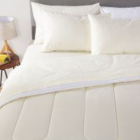 COMBO 33 PLUMON BICOLOR BEIGE BLANCO 1.5 PLAZAS