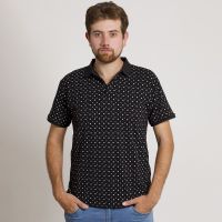 POLERA HOMBRE MC CUELLO POLO NEGRA / ANCLA