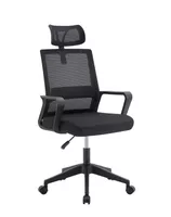 SILLA DE OFICINA EJECUTIVA ROMA ERGONOMICA COLOR NEGRO BM-695